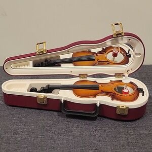 Violin Music Box with Case